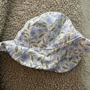 Floral Blue and Green Sun Hat